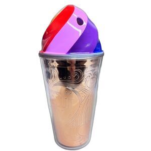 Absolut Elyx Rainbow Drinking Cup Tumbler Reusable Barware Copper with Lid